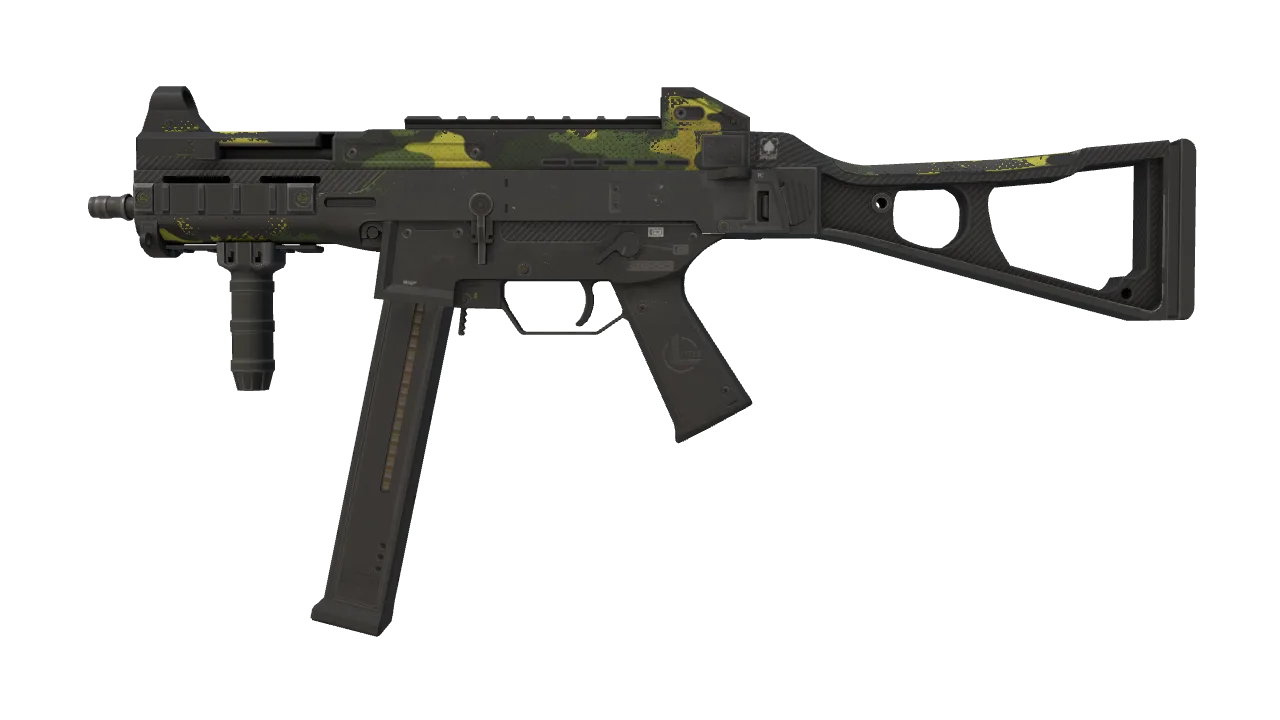 UMP-45 | Riot (Battle-Scarred) — Dust II light, front