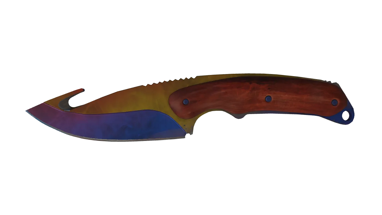 Gut Knife | Marble Fade seed #281, front
