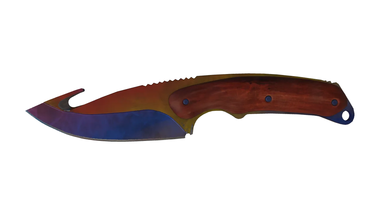 Gut Knife | Marble Fade seed #810, front