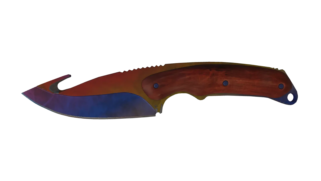 Gut Knife | Marble Fade seed #9, front