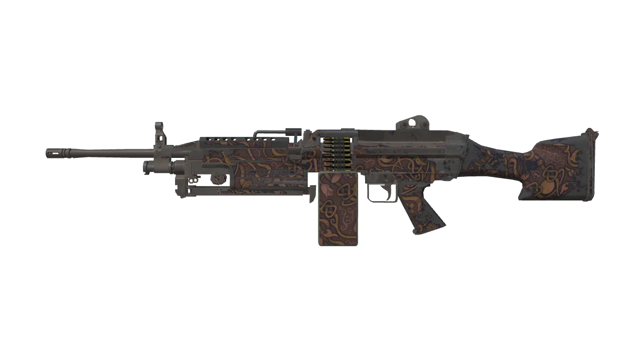 M249 | Humidor (Battle-Scarred) — Dust II light, front