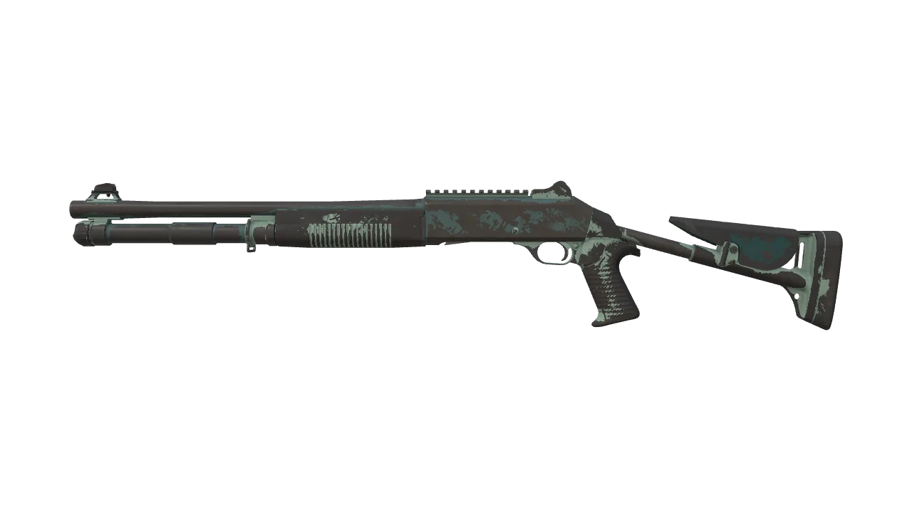 Souvenir XM1014 | Blue Spruce (Battle-Scarred) — Dust II light, front