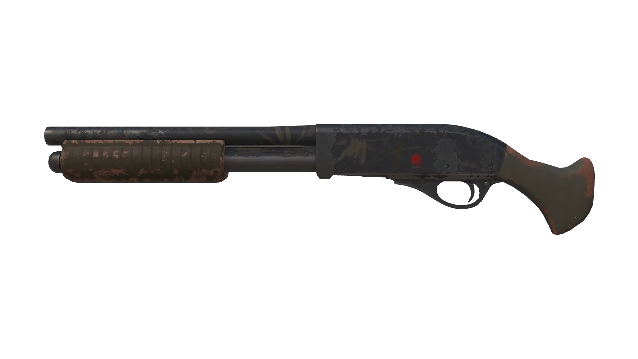 Sawed-Off | Bamboo Shadow (Well-Worn) — Dust II light, front