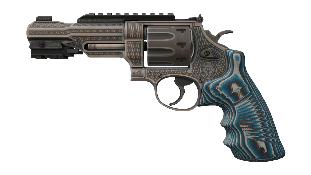 R8 Revolver | Grip (Battle-Scarred) — Dust II light, front