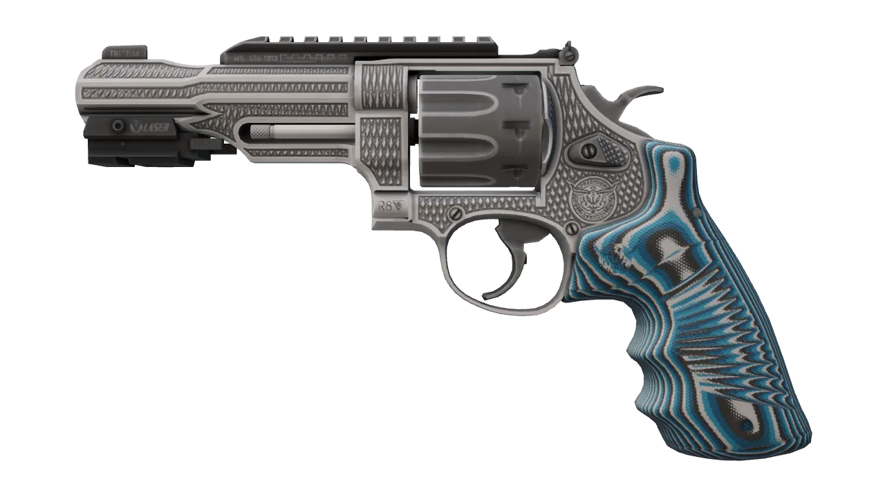 R8 Revolver | Grip (Minimal Wear) — Dust II light, front