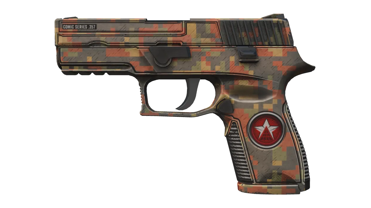 P250 | Red Rock (Field-Tested) — Dust II light, front