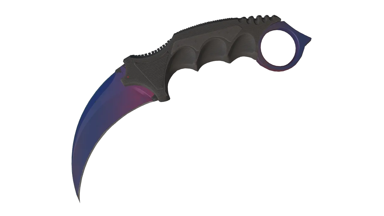 ★ Karambit | Doppler (Phase 1) (Minimal Wear) — Dust II light, front