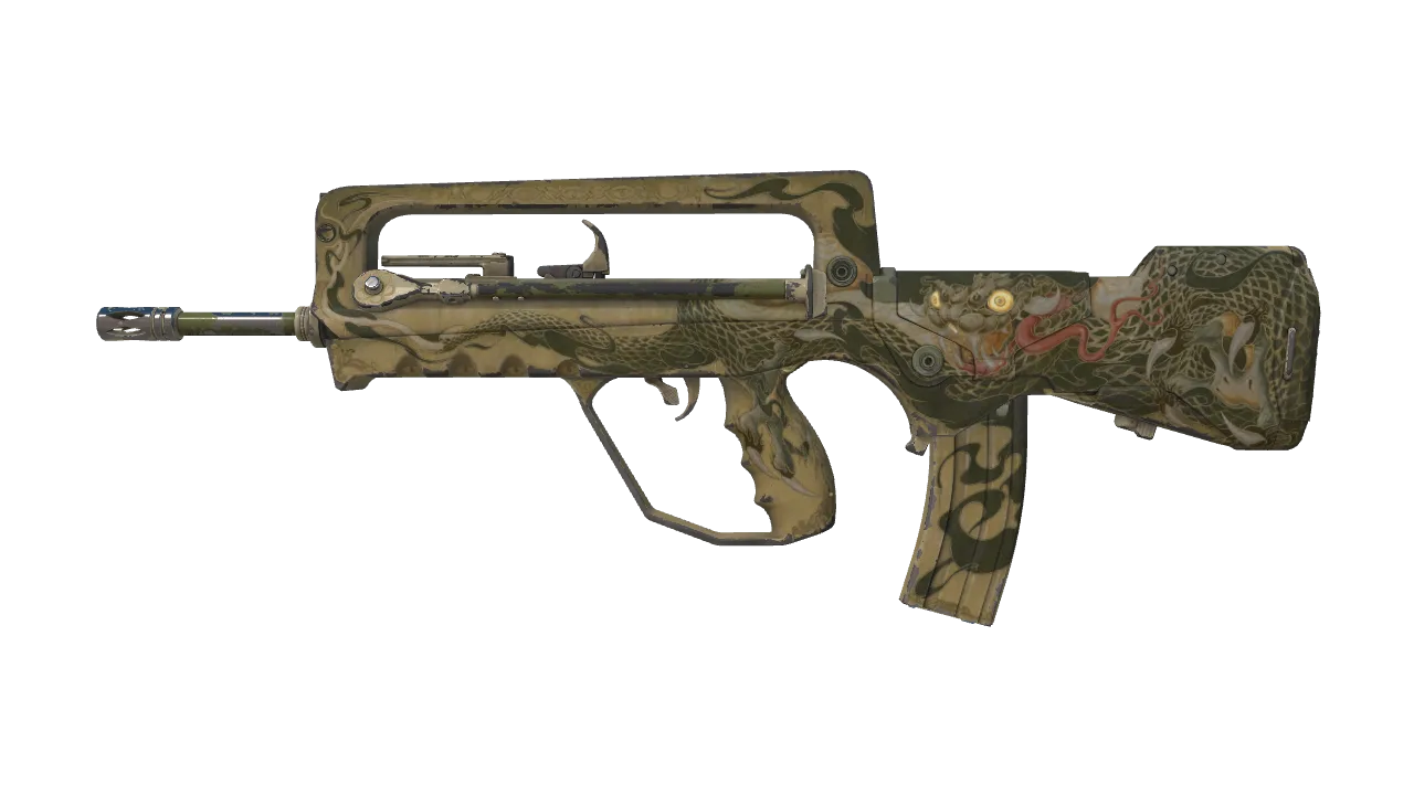 FAMAS | Snake Song (Field-Tested) — Dust II light, front
