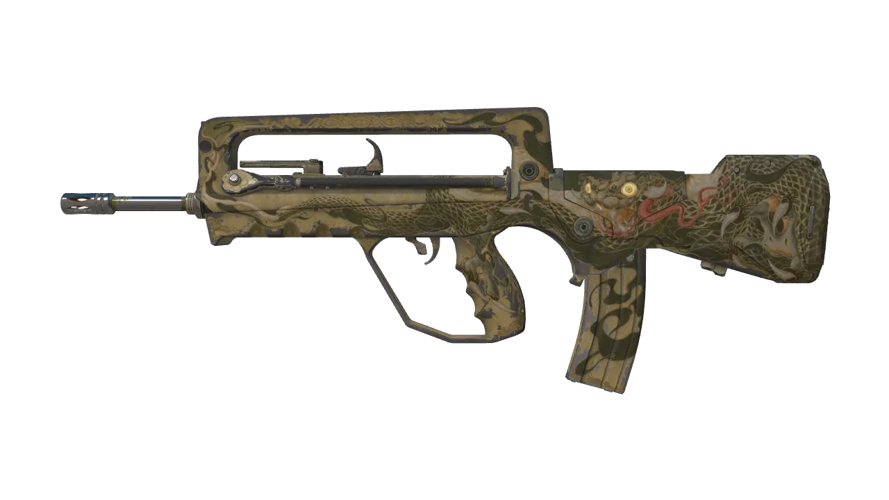 Souvenir FAMAS | Snake Song (Well-Worn) — Dust II light, front