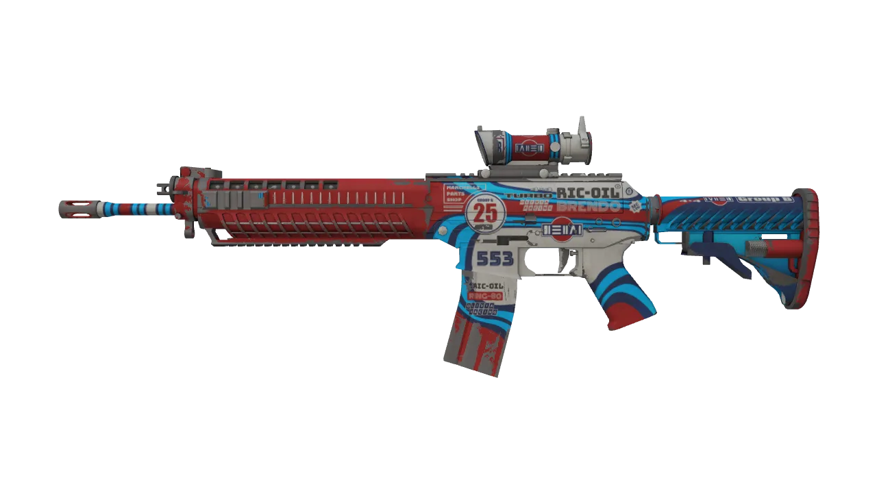 SG 553 | Integrale (Battle-Scarred) — Dust II light, front