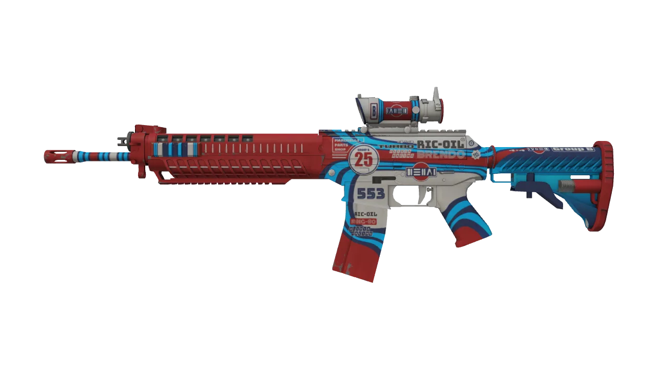 SG 553 | Integrale (Field-Tested) — Dust II light, front