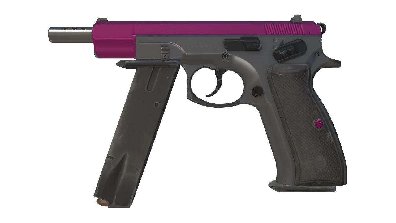 StatTrak™ CZ75-Auto | The Fuschia Is Now (Minimal Wear) — Dust II light, front