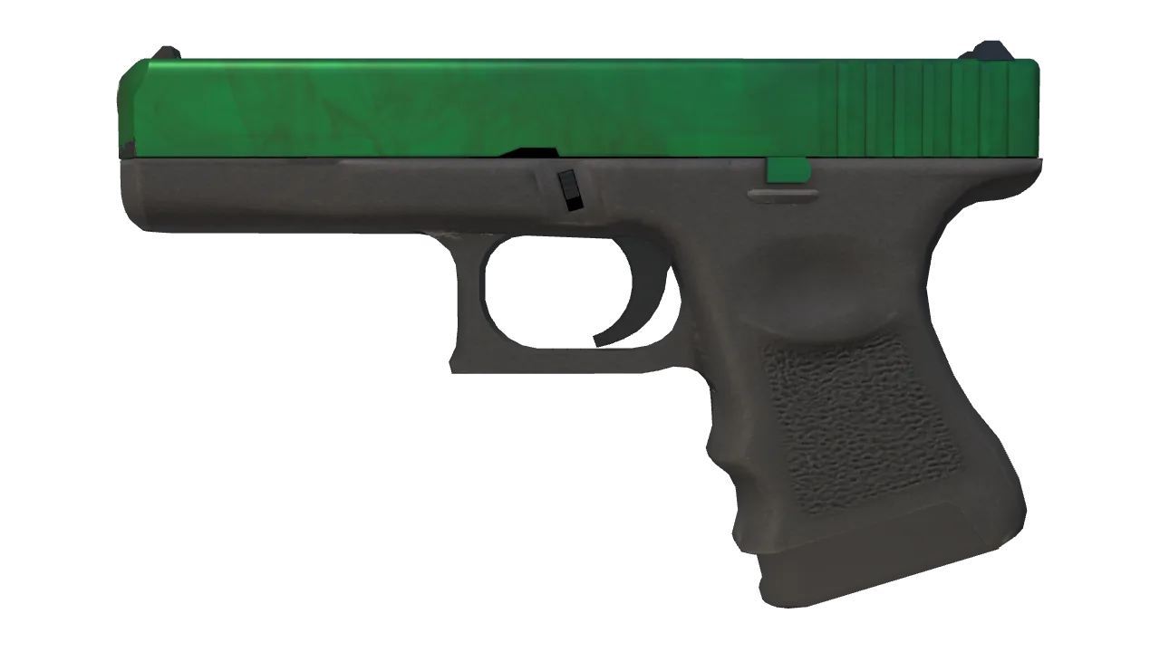 Glock-18 | Gamma Doppler (Emerald) seed #100, front