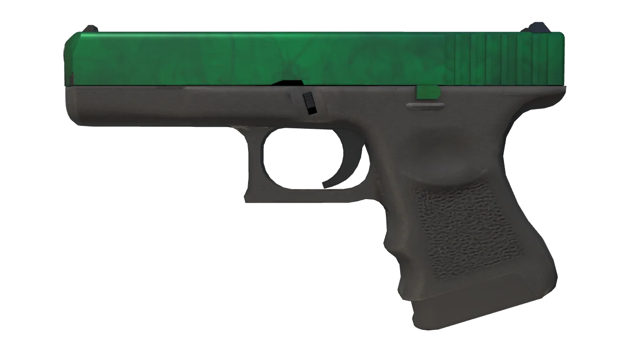 Glock-18 | Gamma Doppler (Emerald) seed #158, front