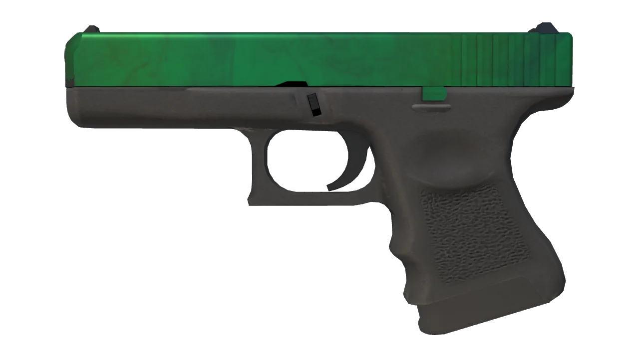 Glock-18 | Gamma Doppler (Emerald) seed #217, front