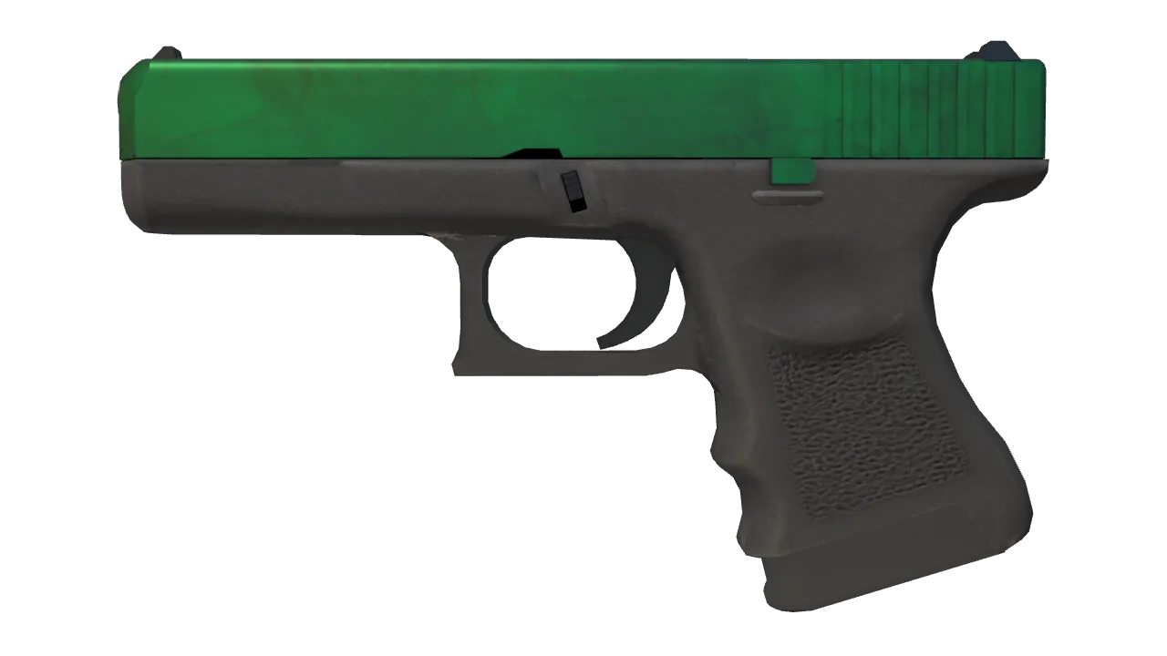 Glock-18 | Gamma Doppler (Emerald) seed #34, front