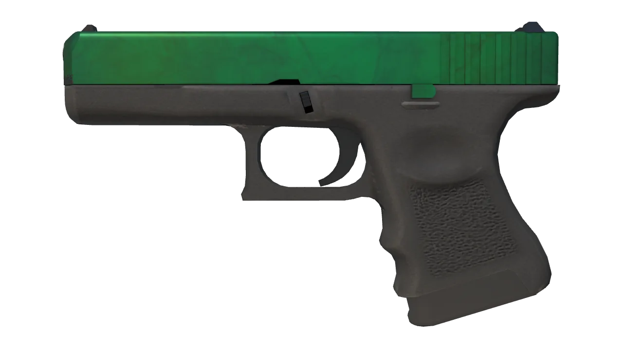 Glock-18 | Gamma Doppler (Emerald) seed #446, front