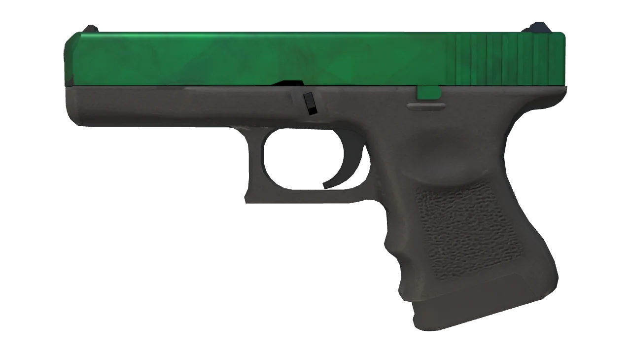 Glock-18 | Gamma Doppler (Emerald) seed #455, front