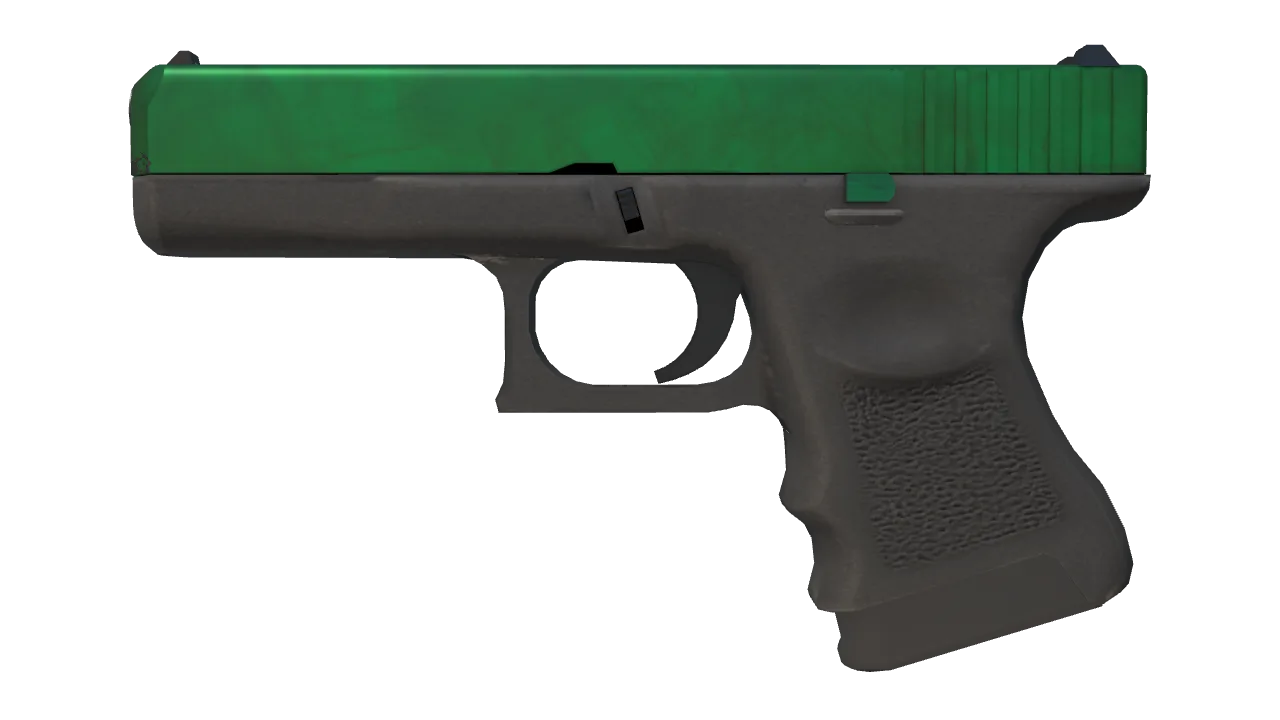 Glock-18 | Gamma Doppler (Emerald) seed #456, front
