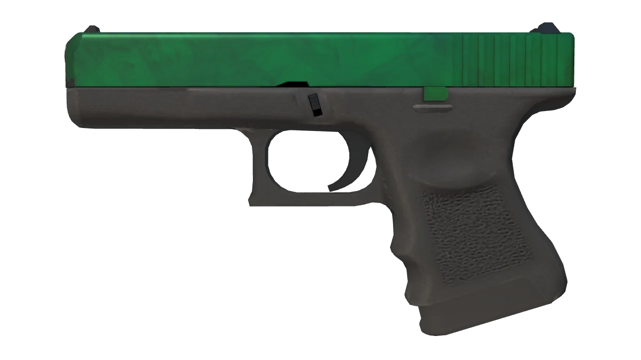 Glock-18 | Gamma Doppler (Emerald) seed #486, front