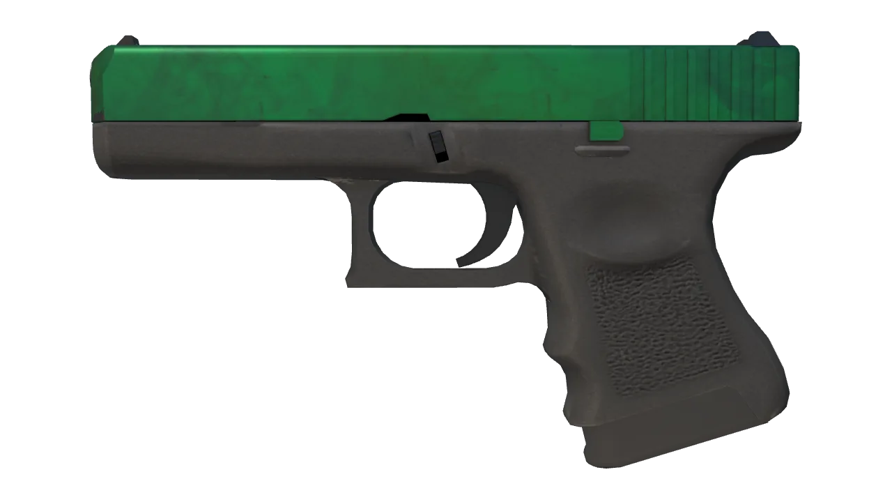Glock-18 | Gamma Doppler (Emerald) seed #499, front