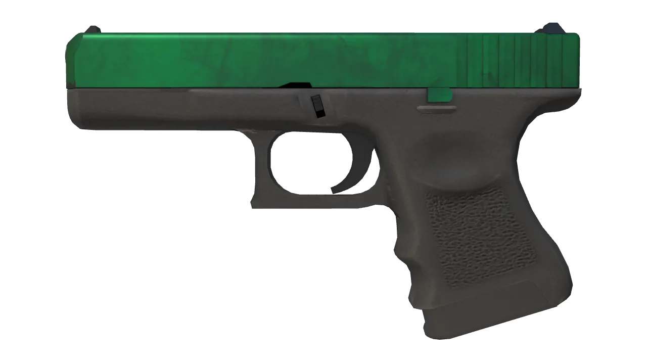 Glock-18 | Gamma Doppler (Emerald) seed #522, front