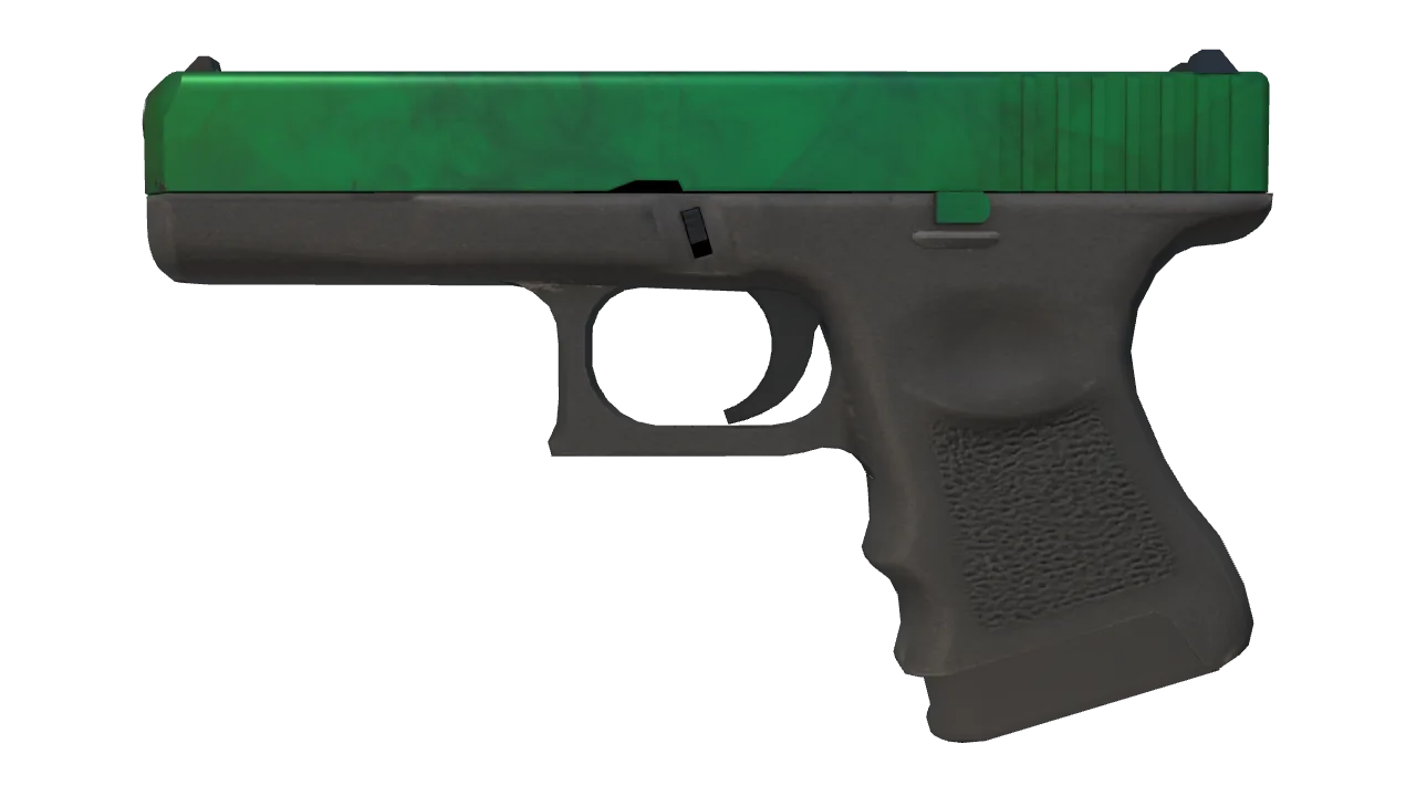 Glock-18 | Gamma Doppler (Emerald) seed #566, front