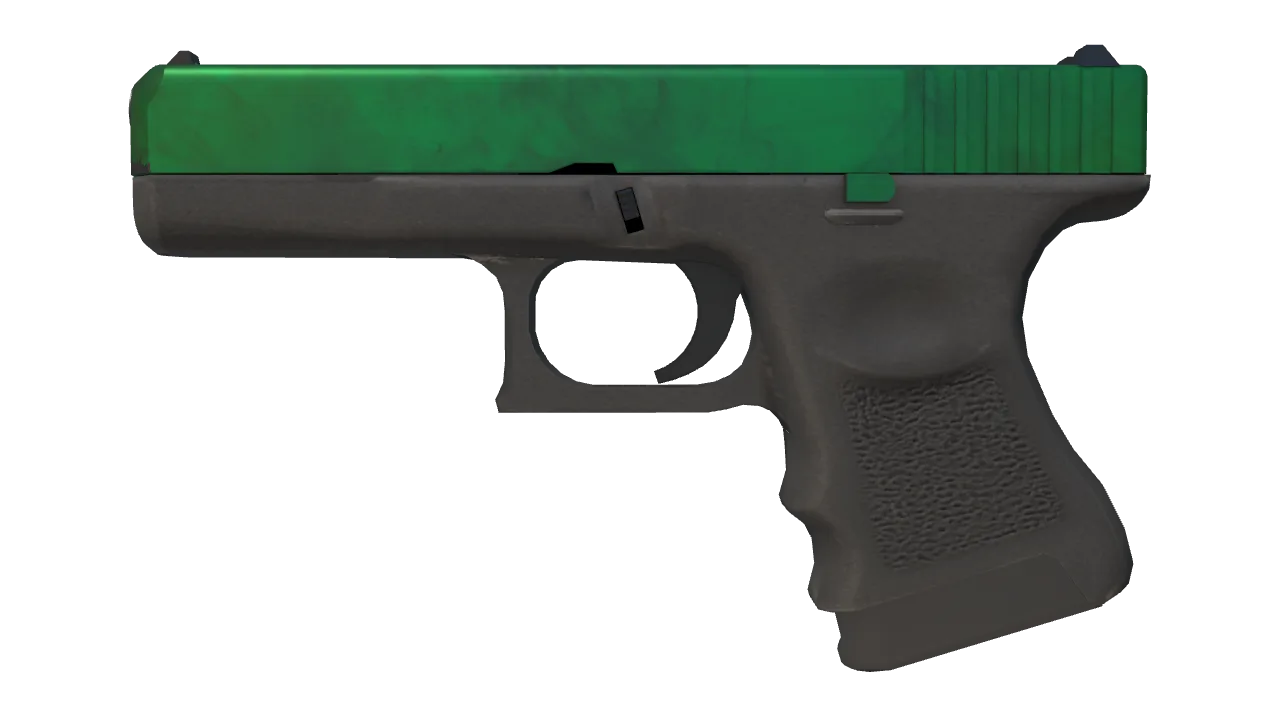 Glock-18 | Gamma Doppler (Emerald) seed #80, front