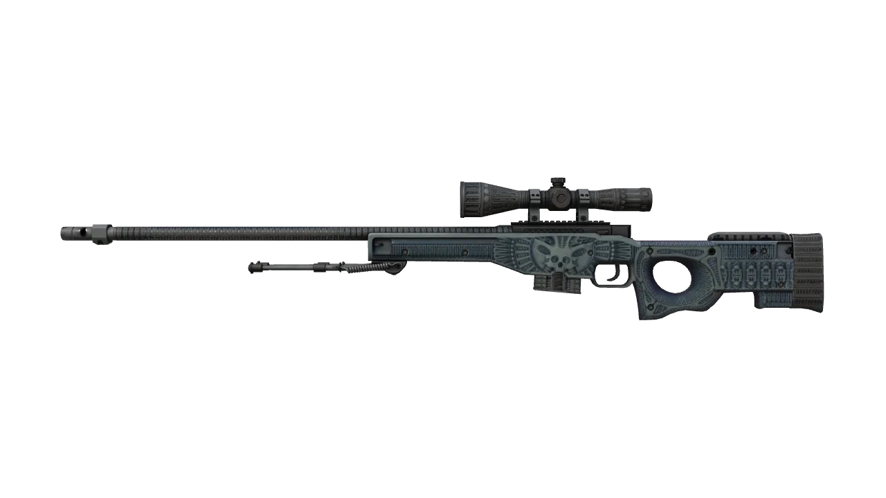 StatTrak™ AWP | Exoskeleton (Well-Worn) — Dust II light, front