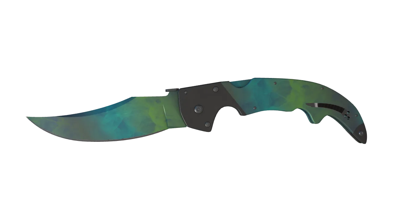 ★ Falchion Knife | Gamma Doppler (Phase 4) (Factory New) — Dust II light, front