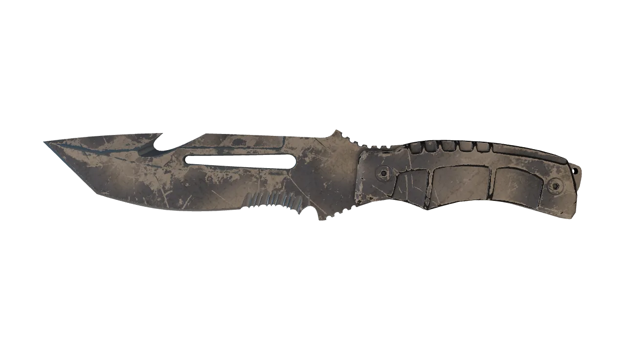 ★ Survival Knife | Scorched (Battle-Scarred) — Dust II light, front