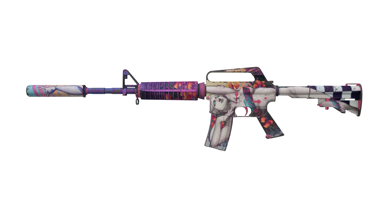 M4A1-S | Vaporwave (Field-Tested) — Dust II light, front