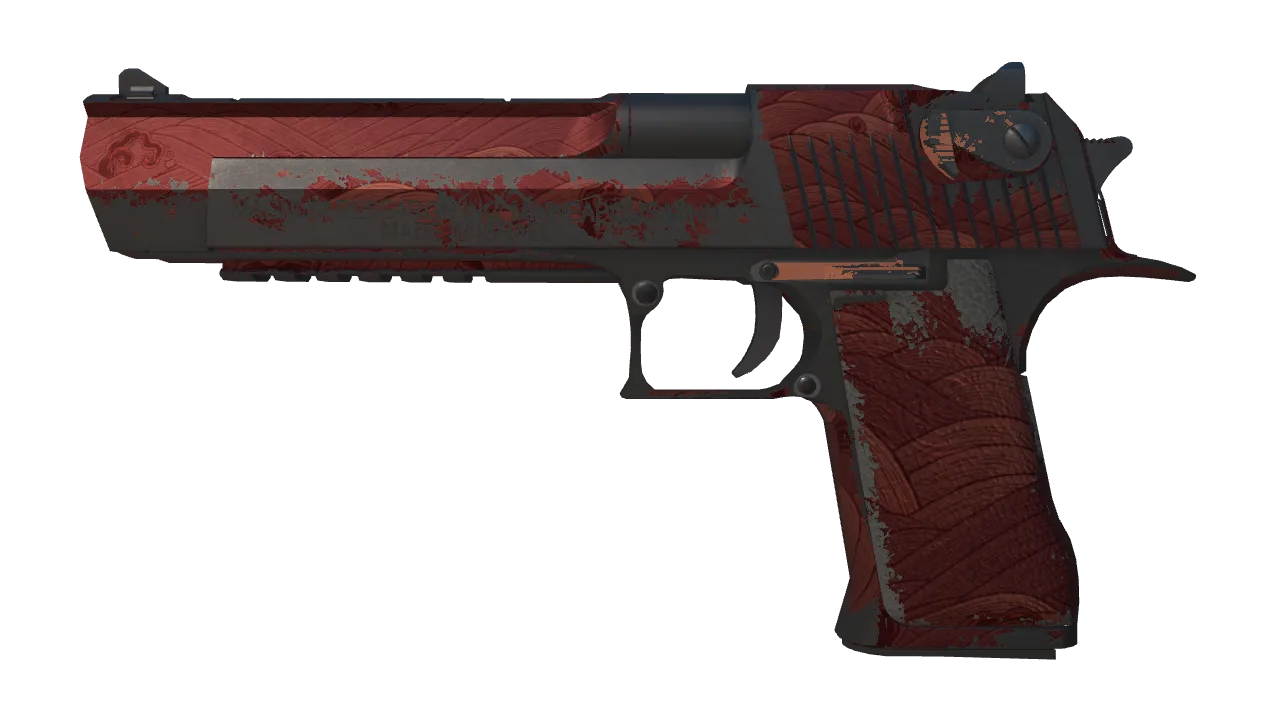 Souvenir Desert Eagle | Sunset Storm 壱 (Well-Worn) — Dust II light, front