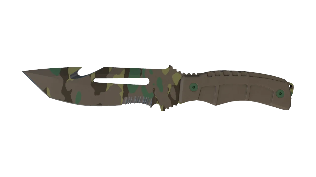 ★ Survival Knife | Boreal Forest (Factory New) — Dust II light, front