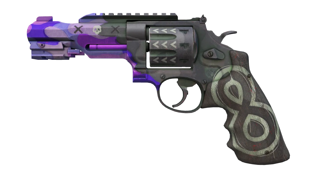 StatTrak™ R8 Revolver | Crazy 8 (Field-Tested) — Dust II light, front