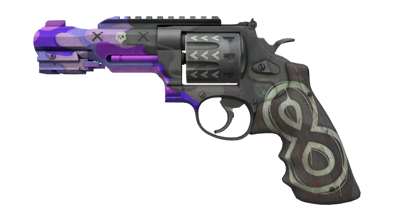 StatTrak™ R8 Revolver | Crazy 8 (Minimal Wear) — Dust II light, front