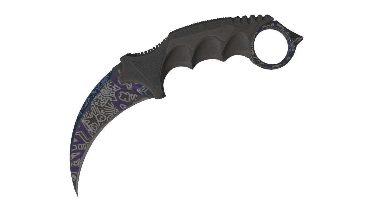 ★ Karambit | Freehand (Battle-Scarred) — Dust II light, front