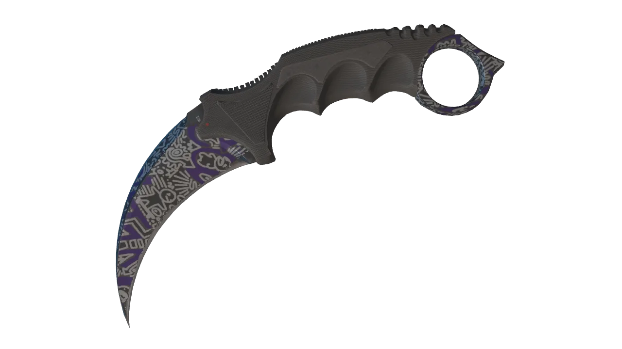 StatTrak™ ★ Karambit | Freehand (Field-Tested) — Dust II light, front