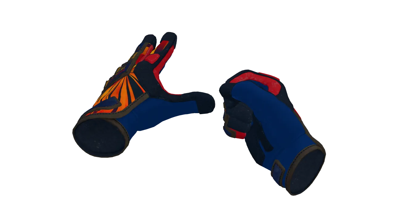★ Specialist Gloves | Sunburst (Factory New) — Dust II light, front