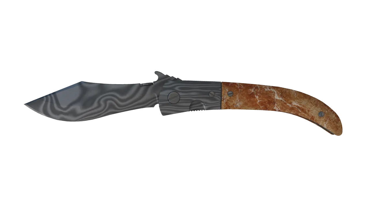 ★ Navaja Knife | Damascus Steel (Field-Tested) — Dust II light, front