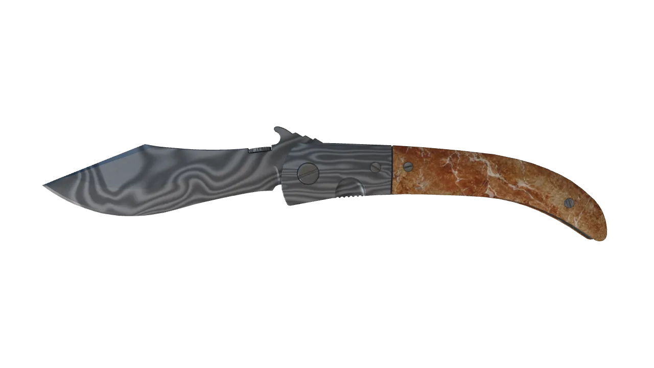★ Navaja Knife | Damascus Steel (Minimal Wear) — Dust II light, front