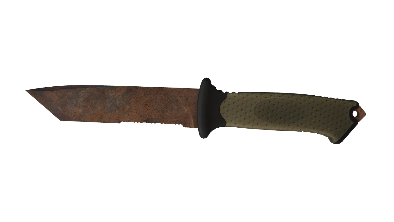 ★ Ursus Knife | Rust Coat (Battle-Scarred) — Dust II light, front