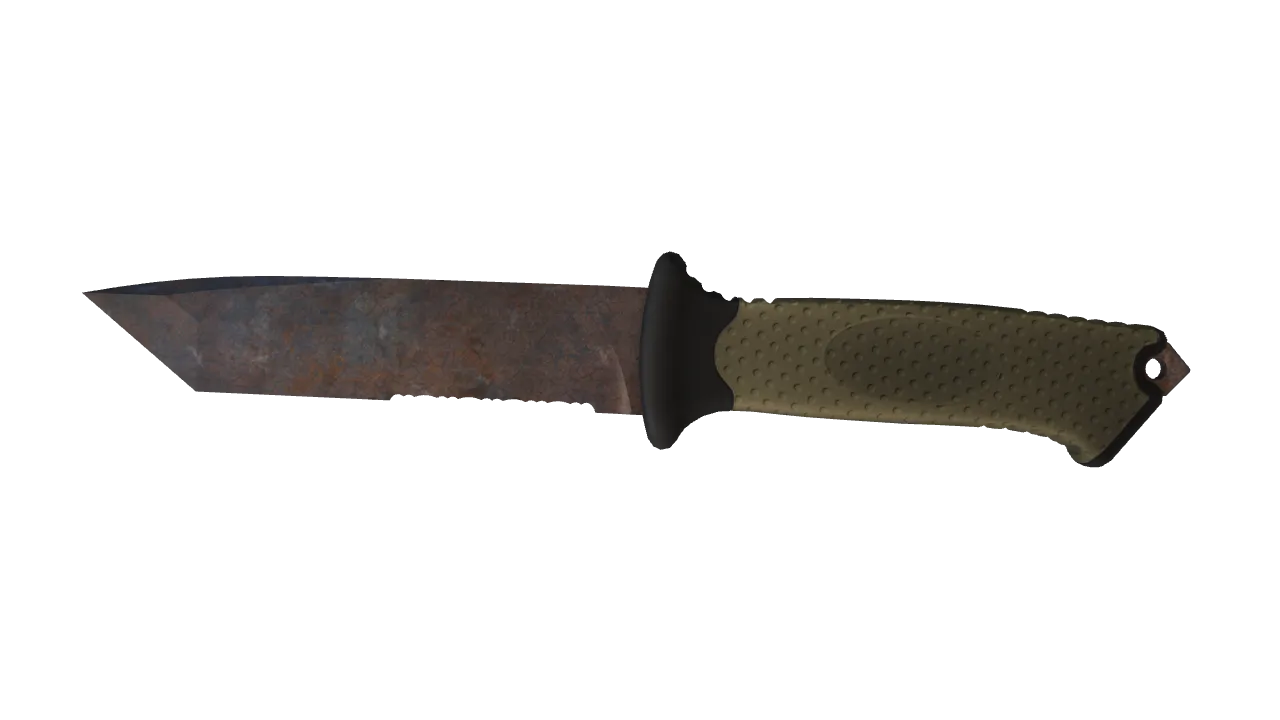 ★ Ursus Knife | Rust Coat (Well-Worn) — Dust II light, front