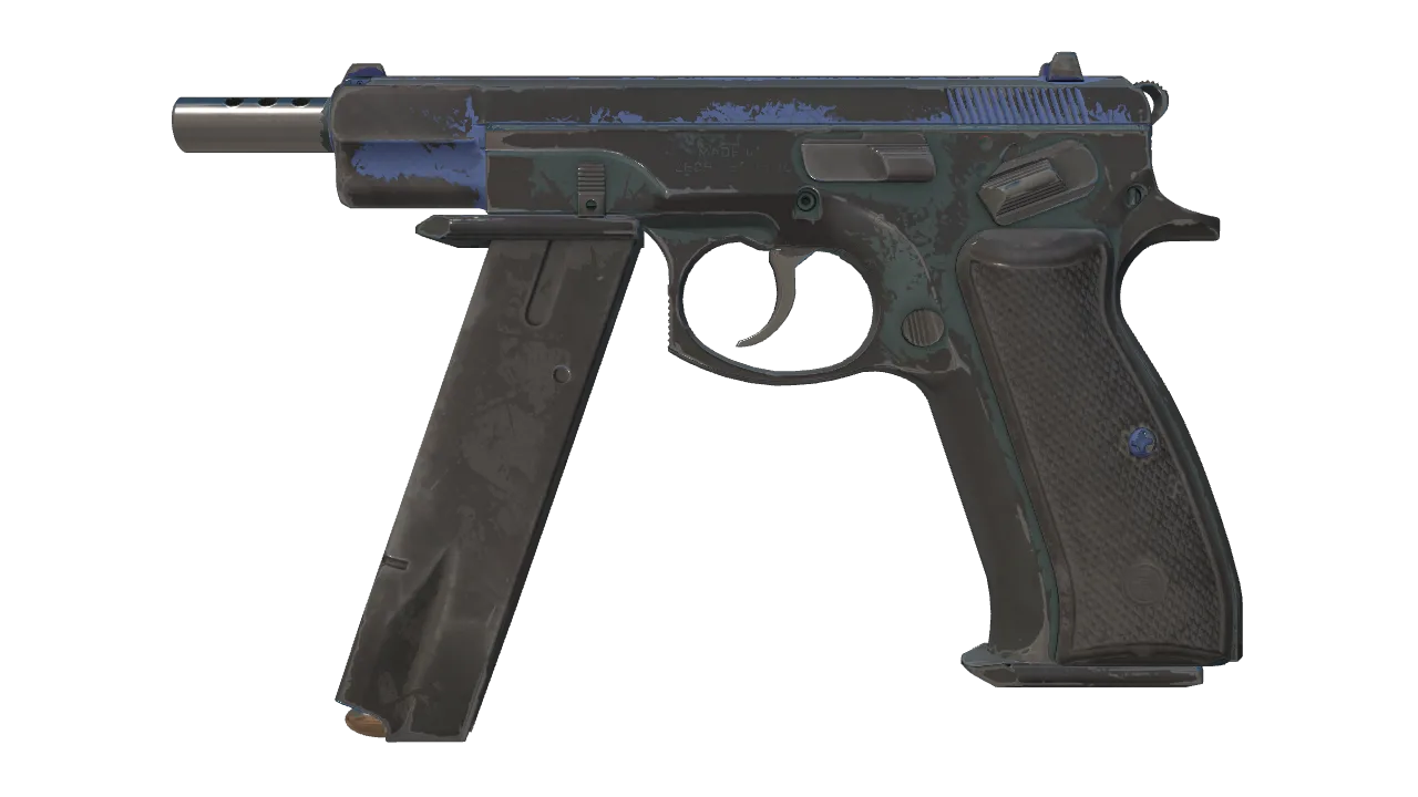 Souvenir CZ75-Auto | Indigo (Battle-Scarred) — Dust II light, front
