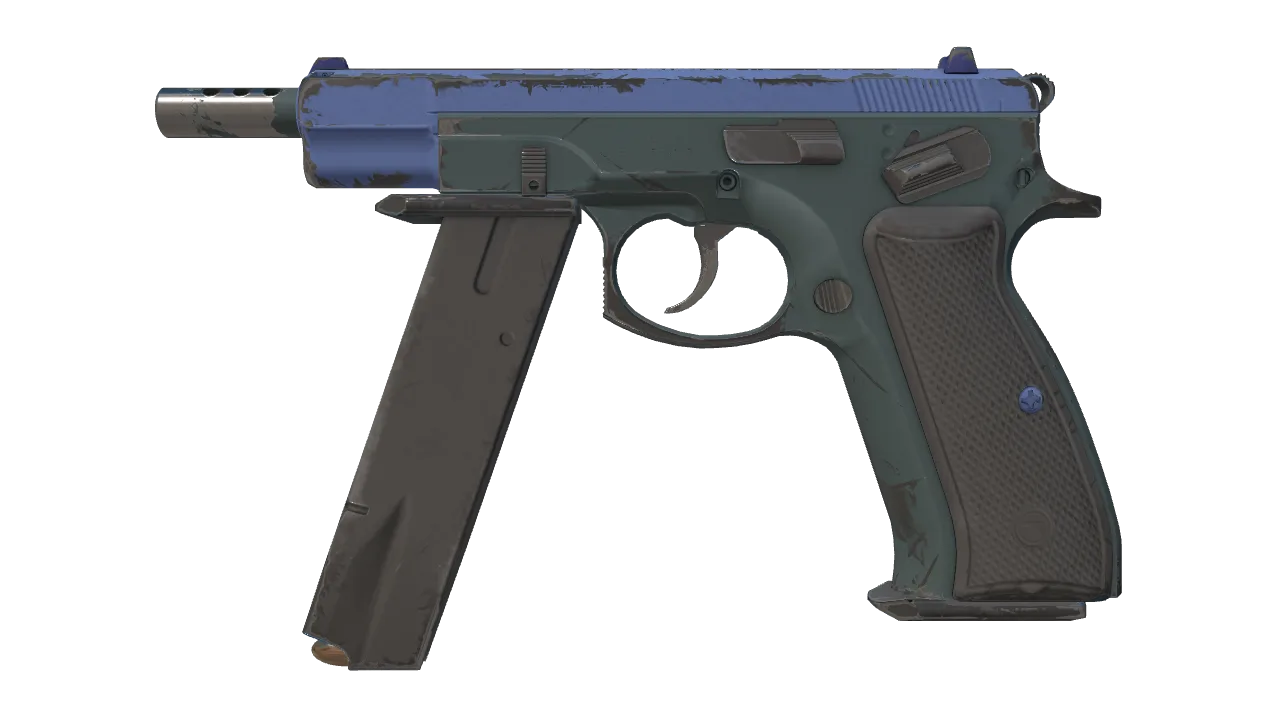Souvenir CZ75-Auto | Indigo (Field-Tested) — Dust II light, front