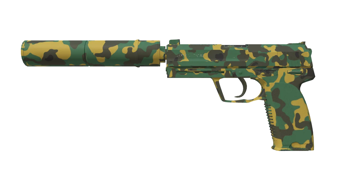 USP-S | Overgrowth (Factory New) — Dust II light, front