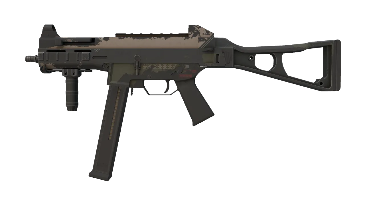 UMP-45 | Corporal (Battle-Scarred) — Dust II light, front