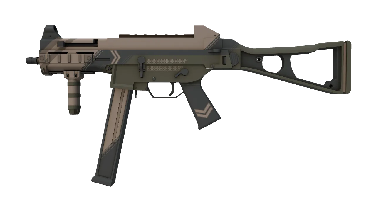 UMP-45 | Corporal (Factory New) — Dust II light, front