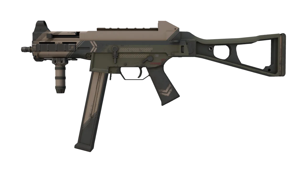 Souvenir UMP-45 | Corporal (Field-Tested) — Dust II light, front