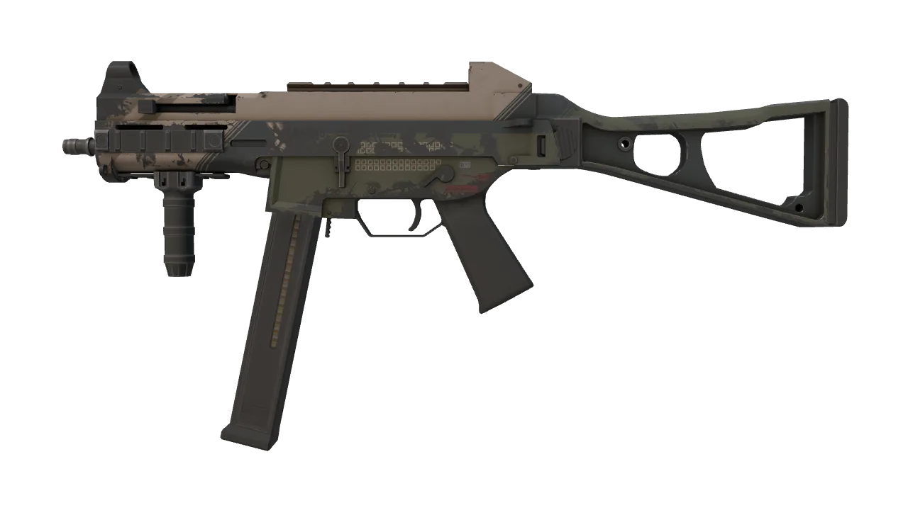 Souvenir UMP-45 | Corporal (Well-Worn) — Dust II light, front